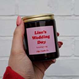Brides Wedding Day Featuring Husband Candle Gift Hand Poured Funny Candle Soy Wax For Them Wedding Favour - thumbnail 2
