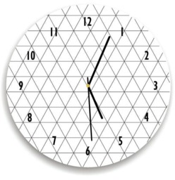 Geometric Lines Wall Clock, Minimalist Kids Room, Modern Minimalist, Art, Abstract Decor, Scandinavian Wall Decor - thumbnail 1