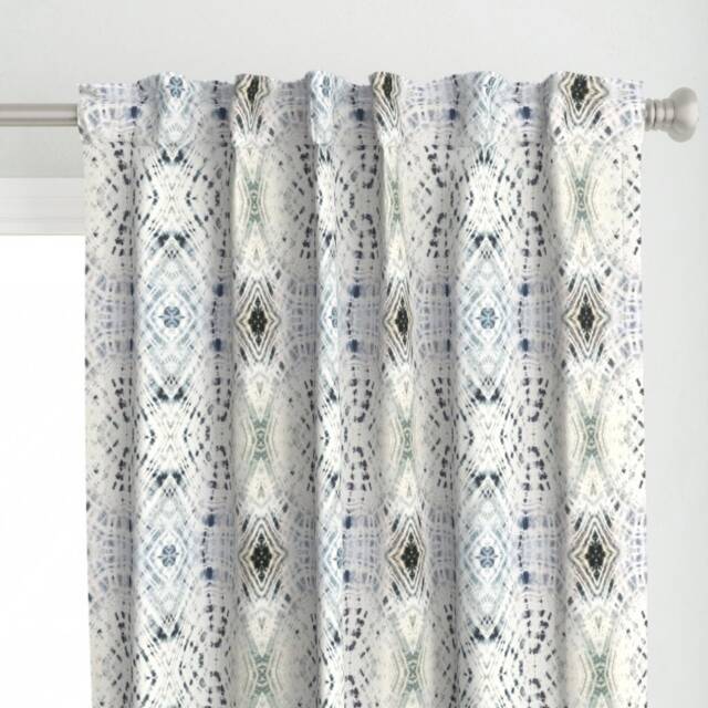 Marble Curtain Panel - Abstract Shibori Tie Dye Hippie Festive Boho Custom 8512 - Michelle Mathis By Michellemathis - image 1