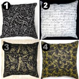 Rainbow Stripe, Festive Gonks, Musical Notes & Liquorice Designer Scatter Cushion Cover Fits 18 X - thumbnail 2