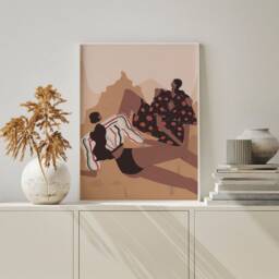 Girls Poster, Girl Illustration, Fashion Gift For A Girl, Teen Wall Art, Boho Bohemian Print, Desert Print - thumbnail 1