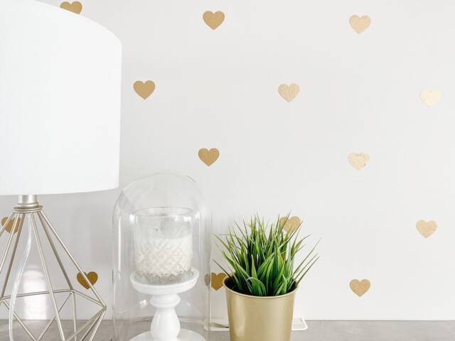 Set Of 144 X 1.5 Inch Hearts. Vinyl Wall Art Decal. Geometric Pattern. Little Hearts - image 1