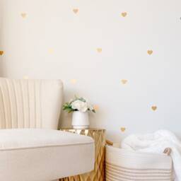 Set Of 144 X 1.5 Inch Hearts. Vinyl Wall Art Decal. Geometric Pattern. Little Hearts - thumbnail 2