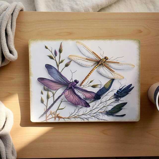 Dragonfly Wall Art Metal Plaque - Nature Inspired Outdoor Decor Sign - image 1