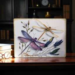 Dragonfly Wall Art Metal Plaque - Nature Inspired Outdoor Decor Sign - thumbnail 2