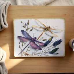 Dragonfly Wall Art Metal Plaque - Nature Inspired Outdoor Decor Sign - thumbnail 3