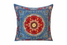Hand Embroidered Suzani Pillow Cover Sp88, Cushion Cover, Best Gift, Throw, Suzani, Decorative Pillows, Accent Pillows - thumbnail 1