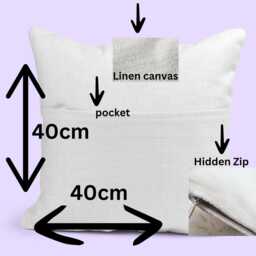 Personalised Book Lover Cushion Funny Reading Nook Pillow With Hidden Pocket - thumbnail 3