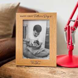 Personalised Happy First Fathers Day Picture Frame - Ideal Birthday Gift For Dad & New Father Customized Idea - thumbnail 4