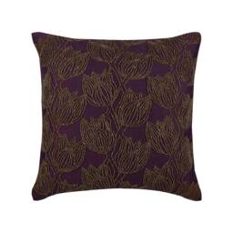 "Art Silk Plum Purple Toss Throw Pillow 16""x16" - thumbnail 1