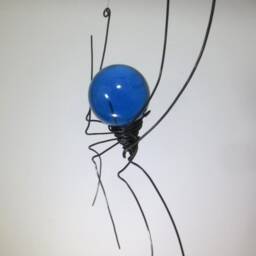Beautiful Blue Sun Catcher Window Spider Hanging Art, Made To Order - thumbnail 3