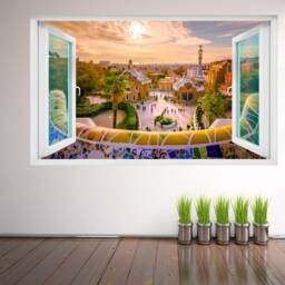 Park Guell Barcelona Wall Decal Sticker Mural Poster Print Art Home Office Decor Fz22 - thumbnail 2