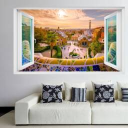 Park Guell Barcelona Wall Decal Sticker Mural Poster Print Art Home Office Decor Fz22