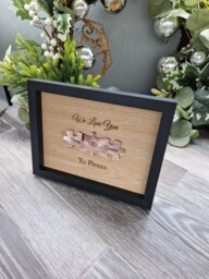 Personalised Puzzle Piece Picture Frame Nanny & Grandad Keepsake