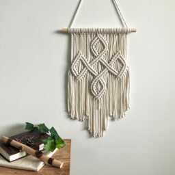 Irish Celtic Cross Wall Hanging, Cream Tapestry Made in Ireland, Blessing Gift