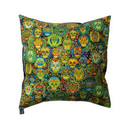 Awesome Design With Rows Of Skulls in Day The Dead Style ~ Cushion Cover Fits An 18