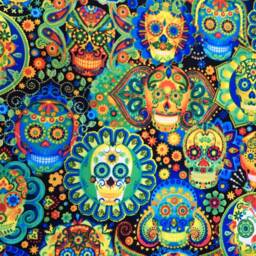 Awesome Design With Rows Of Skulls in Day The Dead Style ~ Cushion Cover Fits An 18 - thumbnail 3