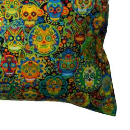 Awesome Design With Rows Of Skulls in Day The Dead Style ~ Cushion Cover Fits An 18 - thumbnail 2