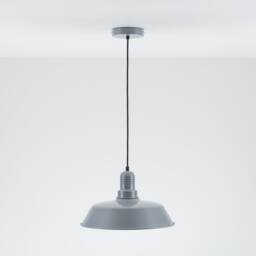 Emil Ceiling Pendant Lamp - Gray Retro Loft Industrial Minimalist - thumbnail 2
