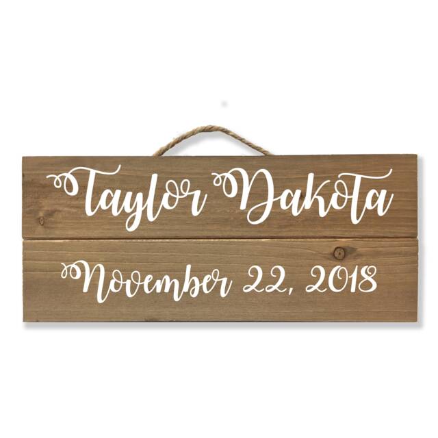 Personalized New Baby Gift, Name Sign, Custom Nursery Plaque, Newborn Birthday Farmhouse Wall Art, Gift - image 1