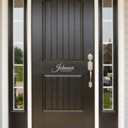Family Name No Soliciting Front Door - Entryway Or Wall Vinyl Decal Sticker - Great Gift Idea/Home Decor - thumbnail 2