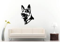 German Shepard Dog Mans Best Friend Cop Breed Animal Wall Decal Vinyl Sticker Mural Room Decor L947
