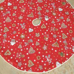 Gingerbread Man Girl Christmas Tree Skirt Winter Decoration Decor Holiday Swedish Scandinavian - thumbnail 2