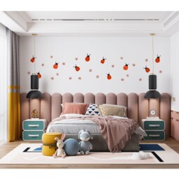 Ladybug Wall Decals Ladybird Nursery Decor - thumbnail 3