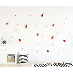 Ladybug Wall Decals Ladybird Nursery Decor - thumbnail 2
