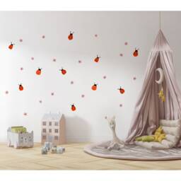 Ladybug Wall Decals Ladybird Nursery Decor - thumbnail 1