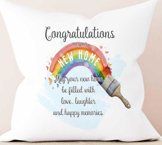 Personalised New Home Cushion, House Warming Gift, Moving Cushion - image 1
