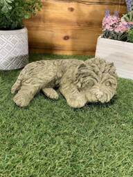 Stone Garden Detailed Terrier Westie Yorkie Dog Gift Statue Ornament - thumbnail 1