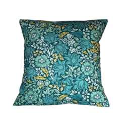 "Clarke & William Morris Mallow Fabric Teal Arts Crafts Cushion Cover 16"" 18"