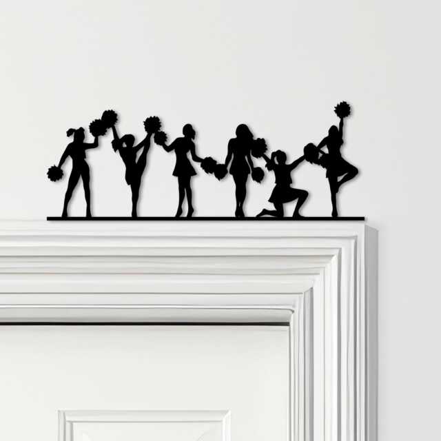 Door Topper Cheerleaders Various Colours Top Of Decorative Sign - Sign, Novelty Wall Decor, Frame Art, Art - image 1