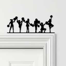 Door Topper Cheerleaders Various Colours Top Of Decorative Sign - Sign, Novelty Wall Decor, Frame Art, Art - thumbnail 1