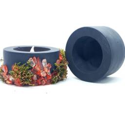 Gypsum Candle Holder Blank T-Light Candleholder Black For Decoration Interior Design Arts & Crafts Tea-Candle