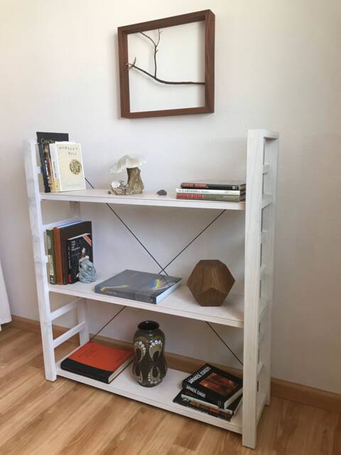 Knock-Down Hardwood Bookcase/Art Display - image 1