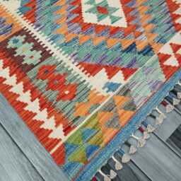 Classic Rug, Handmade Artisan Afghan Turkish Scandinavian Navajo Bohemian Wool Flatweave Multicolour Kilim Rug 160x97 cm - thumbnail 2