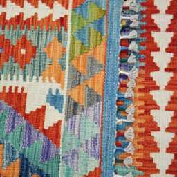Classic Rug, Handmade Artisan Afghan Turkish Scandinavian Navajo Bohemian Wool Flatweave Multicolour Kilim Rug 160x97 cm - thumbnail 3