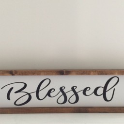 Blessed Wood Sign-Blessed Painted Farmhouse Sign-Farmhouse Decor-Gallery Wall Frame Sign-Rustic Sign - thumbnail 2
