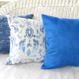 Blue Ikat Tapestry Pillow Cover Richloom Ocean Fabric - thumbnail 4
