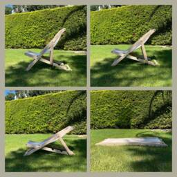 Wooden Folding Kids Sun Lounger, Adjustable Lounge Chair For Garden & Beach - thumbnail 3
