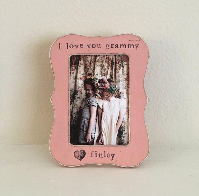 Gift For Grandma Nana Grammy Grandmother Personalized Picture Frame Mother's Day From Grandchild - Flowers in December Design St - image 1
