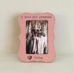Gift For Grandma Nana Grammy Grandmother Personalized Picture Frame Mother's Day From Grandchild - Flowers in December Design St - thumbnail 1