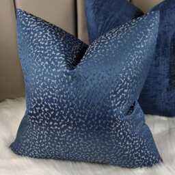 Gorgeous Blue Cushion Cover Astar Leapord Jacquard Modern Home Decor Chair Sofa & Bed Pillow Designer Handmade - thumbnail 3
