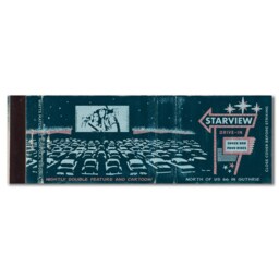 "Retro Drive-In Theatre Matchbook Poster - 36"" X 12" - thumbnail 2