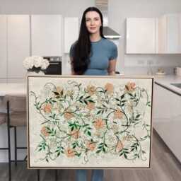 William Morris Botanical Cotton Float Frame Canvas Art Print ??? 2210 - thumbnail 3