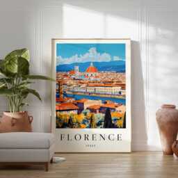 Florence Italy Poster Renaissance City Travel Art Print - thumbnail 2