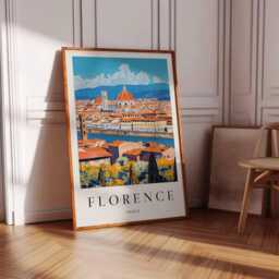Florence Italy Poster Renaissance City Travel Art Print - thumbnail 3