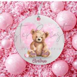 Personalised Baby Girl Christmas Decoration - Granddaughter First Gift 1St Bauble Stocking Filler Eve Box